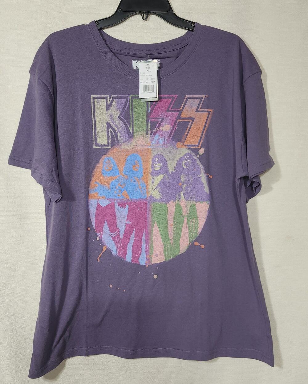 KISS purple women's shirt size 2XL